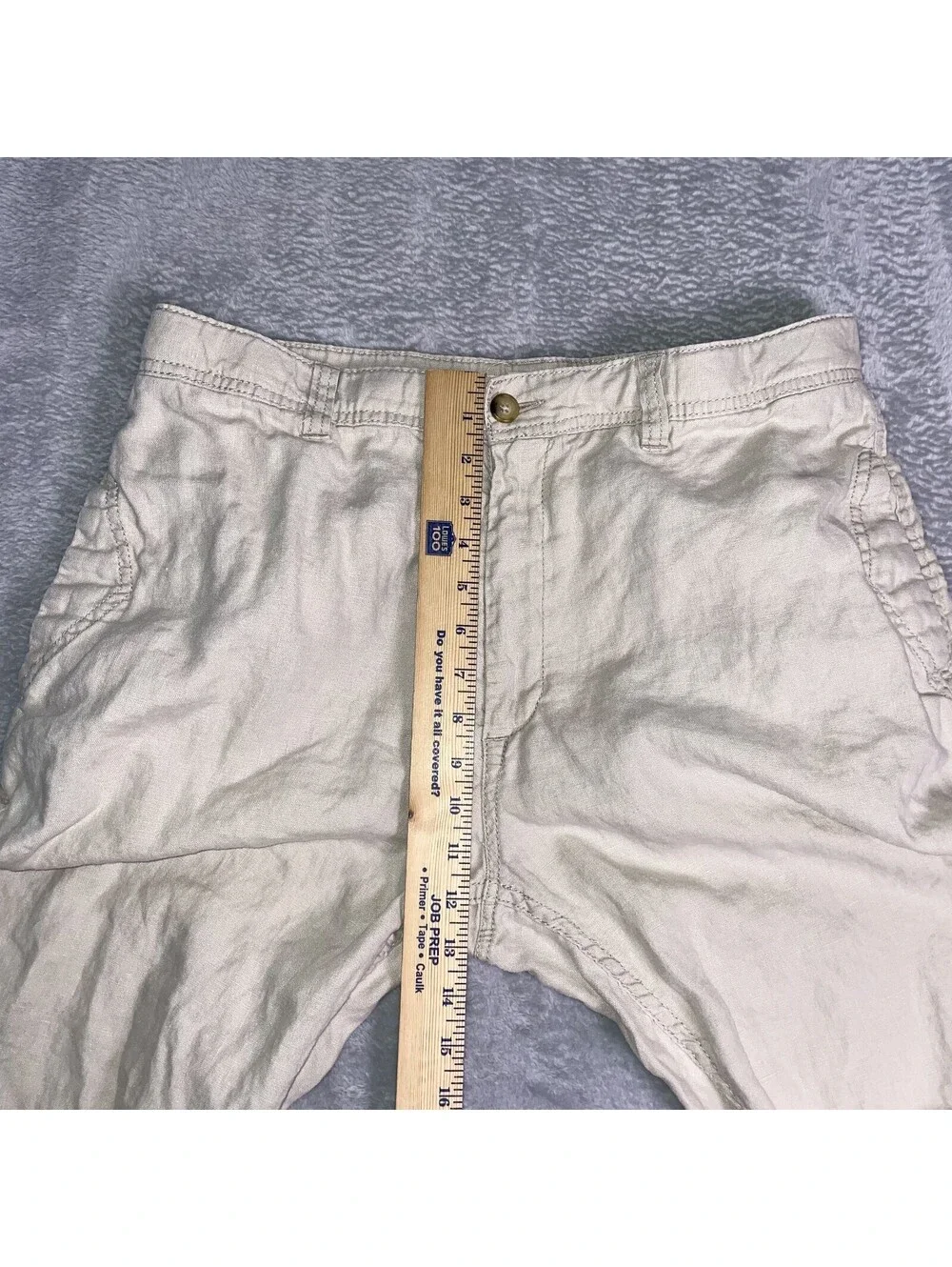 Vintage Old Navy Linen Pants Mens 36x34 Beige Relaxed Straight Leg Coastal Beach